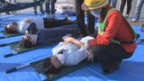 着陸した飛行機のエンジンから出火 多数のけが人が発生 トリアージ確認の事故想定訓練 大分 | 大分のニュース|OBS NEWS|大分放送