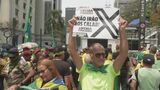 ブラジル最高裁の「X」停止命令に反発　前政権支持者らが大規模な抗議集会　ボルソナロ前大統領も登壇|TBS NEWS DIG
