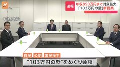 年収「103万円の壁」めぐり公明党が新提案　“年収850万円以下は非課税枠を「128万円」”　国民は持ち帰り検討　自公国協議| TBS CROSS DIG with Bloomberg