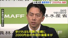 “6月にもコメ5キロ2000円台” 小泉進次郎・新農水大臣が強調　楽天G・三木谷社長と面会し流通形態の模索も| TBS CROSS DIG with Bloomberg