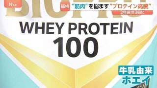 「ホエイ奪い合い」で日本が“買い負け”？プロテイン急騰の背景に“痩せ薬”と“円安”…売り場には変化も| TBS CROSS DIG with Bloomberg