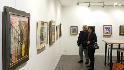 歌手の故・八代亜紀さんが師事 市川元晴さんの個展「風の情景