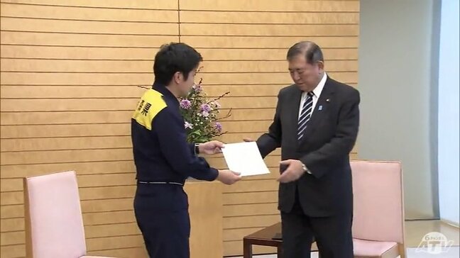 青森県・宮下宗一郎知事が石破総理と面会して“豪雪”の緊急要望　道路の除排雪経費の追加配分など求める　石破総理「要望になるべく応えるべく努力する」|TBS NEWS DIG