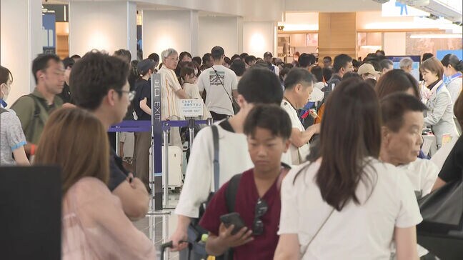 「生まれて初めて娘をおじいちゃんおばあちゃんに会わせられた」福岡空港でUターンラッシュ|TBS NEWS DIG