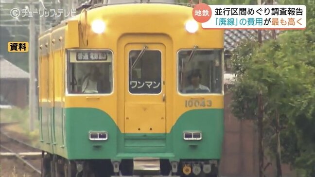 地鉄本線の並行区間「廃線」の費用が最も高い 10年間で180億円試算 議論は新年度へ 富山|TBS NEWS DIG
