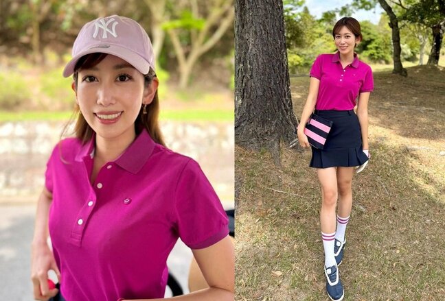 【 中川安奈 】 ゴルフウエア姿を披露 「ポロシャツと靴下のスマイルくんがポイント♥」 ファン反響 「かわいく似合ってます!」|TBS NEWS DIG