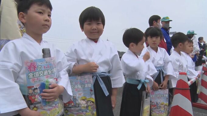 春の全国交通安全運動 雪舟ゆかりの島根県益田市　園児が交通安全呼びかけ　|　BSSニュース | BSS山陰放送