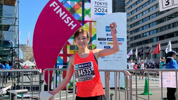 井上咲楽さん　「東京マラソン自己ベスト更新！」　記録は【3時間26分06秒（ネット）】　「苦しくて楽しい！」　喜び報告|TBS NEWS DIG