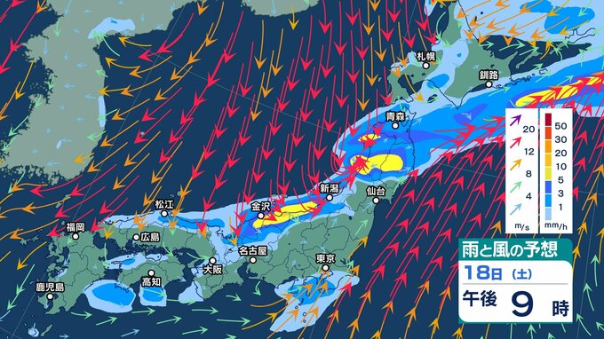 【大雨情報】今週末19日にかけて東日本の日本海側で大雨か　日本海側に“巨大な雨雲”べったり　秋雨前線の活動が活発化で『警報級の大雨』の恐れも…　今後の天気は？【雨風シミュレーション・気象庁最新情報】|TBS NEWS DIG