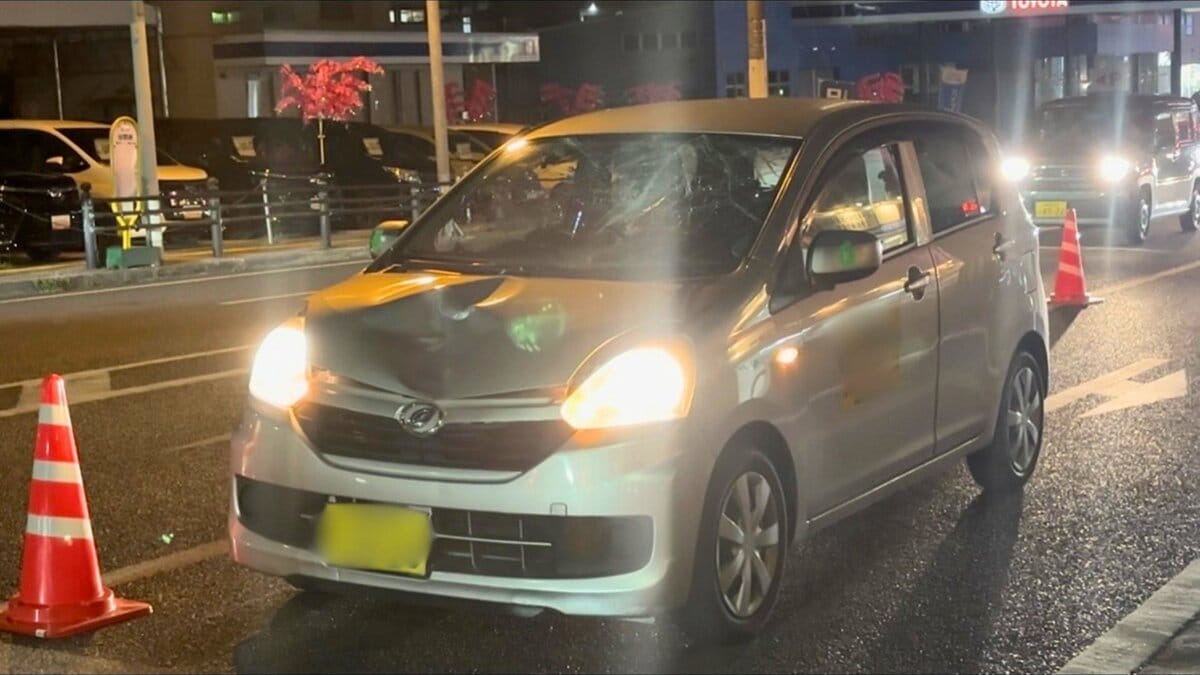 「バンと大きな音」国道329号で歩行者の男性が車と衝突、40代～60代とみられる男性が意識不明　南風原町