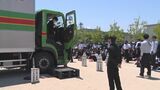 大型トラックで実践…運送会社が中学生らに〝交通安全〟を指南 島根県浜田市 |TBS NEWS DIG