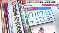 日経平均・史上初6万円突破も…勢い続かず　下げ幅一時900円超　「市場が現実に引き戻された」　中東情勢へ警戒感| TBS CROSS DIG with Bloomberg