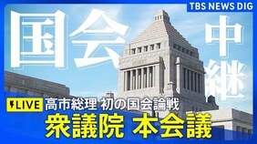 【LIVE】衆議院本会議 高市総理へ各党が初の代表質問 （2025年11月4日）|TBS NEWS DIG