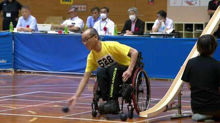 相手を敬いながら」ボッチャやアーチェリーなどで競う県障害者スポーツ