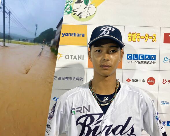 「野球で元気づけたい」氷見市出身の路春投手を襲った大雨被害 登板直後も救援物資を被災地へ届ける | 富山のニュース|天気・防災|チューリップテレビ
