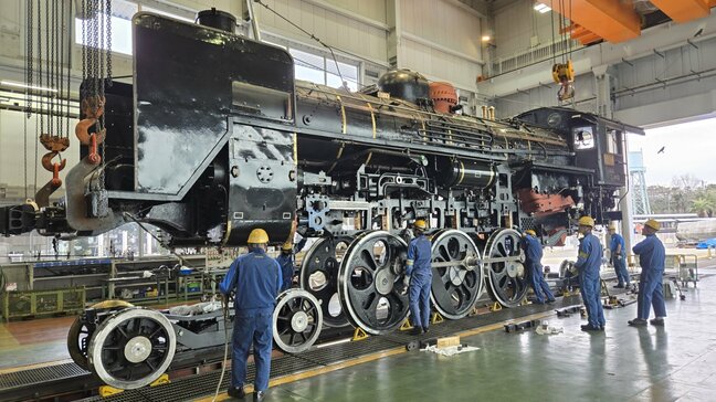 貴婦人C57復活へ　SLやまぐち号機関車　梅小路運転区（京都）で検査を報道公開　|TBS NEWS DIG