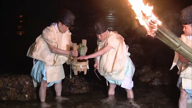 和布刈神事　旧暦の元日にわかめを刈り取り神前へ　1800年続くという言い伝え|TBS NEWS DIG