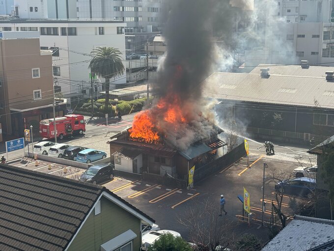 【速報】宮崎市の中心市街地で民家火災　|　MRTニュース ｜ ＭＲＴ宮崎放送