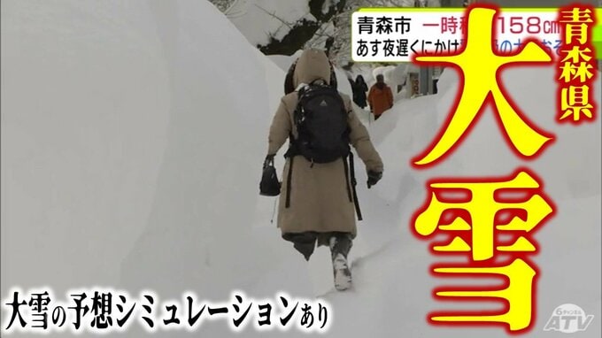 【雪の予想・29日午後9時50分現在】1月では「歴代2位」積雪が一時158cmに達した青森市　30日夜遅くにかけ「警報級の大雪」の恐れ　市民からは「諦め」と「悲鳴」に近い声　大雪シミュレーションあり|TBS NEWS DIG