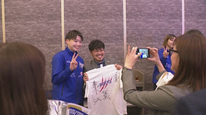 PFUブルーキャッツ石川かほく 感謝の集いでスポンサーと交流「皆さんと一緒に優勝目指していきたい」|TBS NEWS DIG