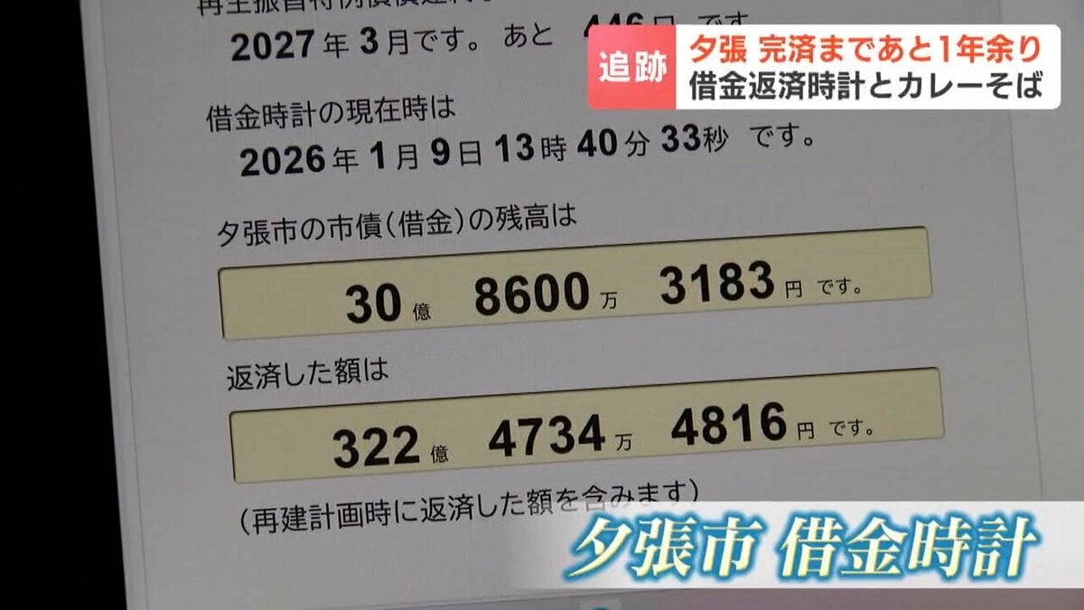 【夕張市】「鉛筆1本買うにも国の同意」から19年…353億円の借金完済まで残り1年に　人口は半減…消えゆく名物カレーそばと、完済後に待つマチの未来