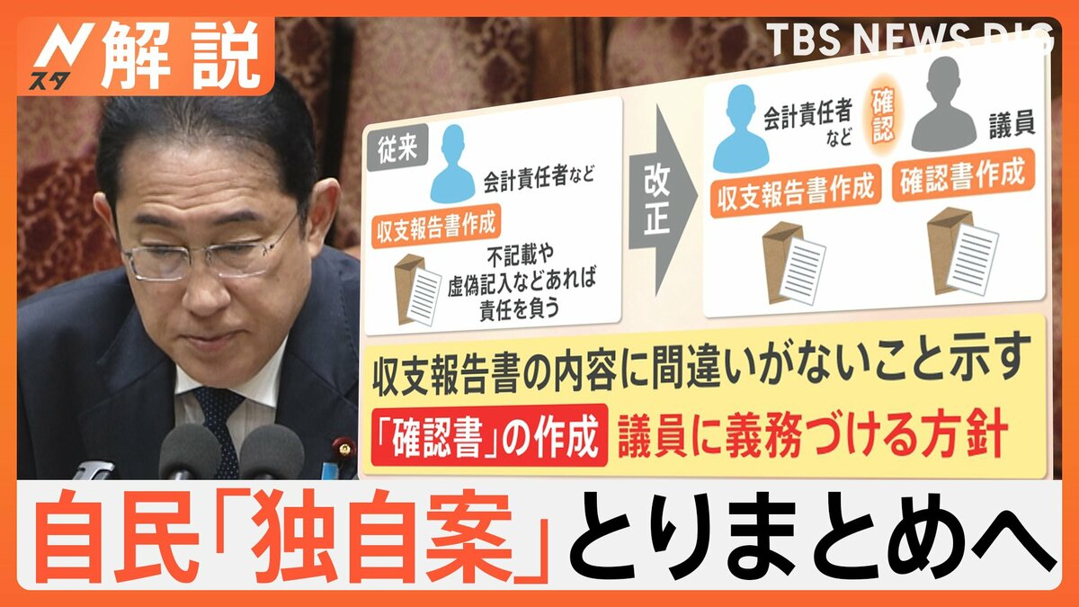 なぜ慎重姿勢?政治家自身も責任負う「連座制」 政治資金規正法改正に向け、自民「独自案」とりまとめへ【Nスタ解説】 TBS NEWS DIG
