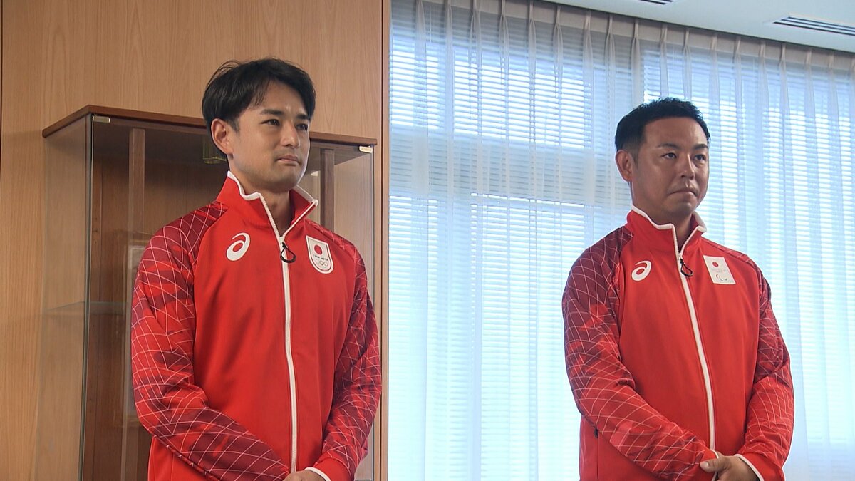 【アジア大会・パラ大会】アーチェリー日本代表の中西絢哉選手と大江佑弥選手が岡山県知事を表敬