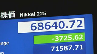 【速報】日経平均株価 一時3700円超の値下がり 6万9000円を割る場面も　AIや半導体関連株を中心に利益確定する売り注文広がる| TBS CROSS DIG with Bloomberg