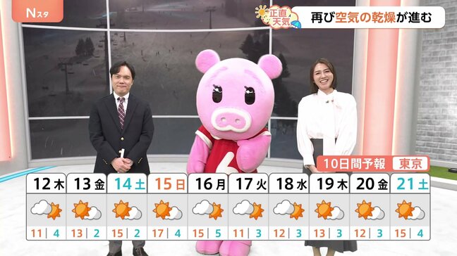 【2月12日 関東の天気】一進一退 これぞ春|TBS NEWS DIG