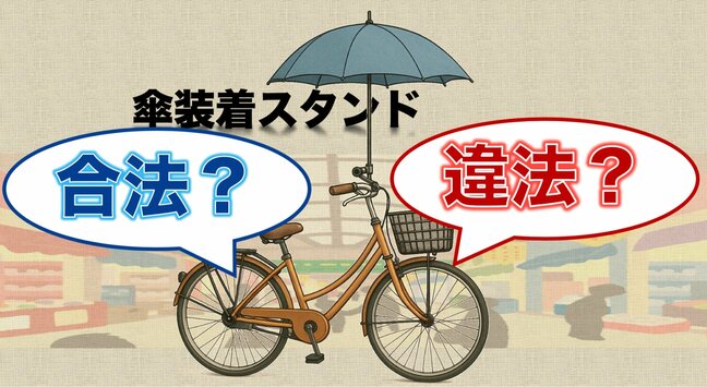 自転車傘さし運転は反則金5,000円へ　では固定の傘スタンドは？【TBSアーカイブ秘録】|TBS NEWS DIG