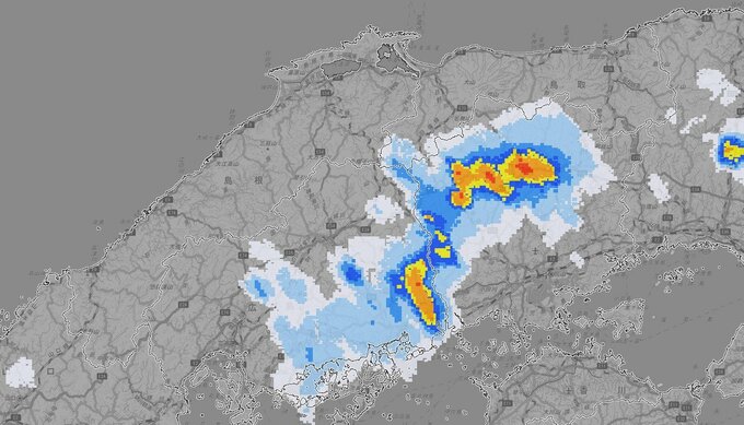 【大雨情報】1時間に40mm“激しい雨”のおそれ…土砂災害の危険度が急激上昇 広島県にレベル4土砂災害警戒情報【雨と風のシミュレーション】　|　富山のニュース｜天気・防災｜チューリップテレビ