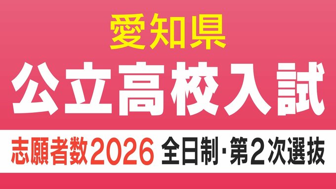 【愛知県公立高校入試2026】全日制課程｢第2次選抜｣の志願者数 合格者が定員に満たない学校 77校1校舎で実施〈 一覧〉　|　名古屋・愛知・岐阜・三重のニュース【CBC news】 | CBC web