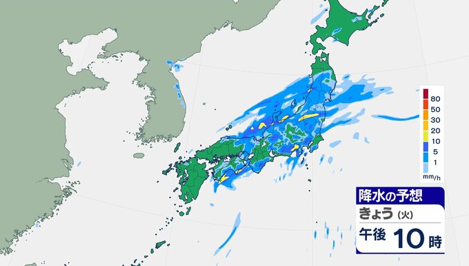 【速報】東京地方など関東甲信にも「線状降水帯半日前予測」発表　首都圏でも8日夜から大雨災害危険度急激に高まるおそれ【雨雲シミュレーション8日夕方～9日夜】|TBS NEWS DIG