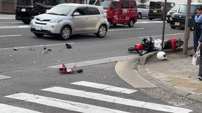 レンタカーとバイクの接触事故（長崎市岡町の国道206号）10日午後6時20分更新|TBS NEWS DIG