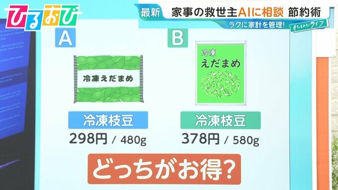 どっちがお得？スーパーで迷ったら「AI」に相談！賢くラクできる節約術【ひるおび】|TBS NEWS DIG