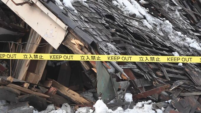 公費解体目前の建物が倒壊 “顕著な大雪”の石川・七尾市|TBS NEWS DIG
