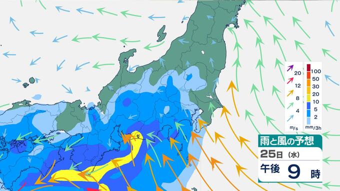 【関東の天気】スッキリしない一週間　25日(水)〜26日(木)は広く傘の出番　雨風シミュレーション|TBS NEWS DIG