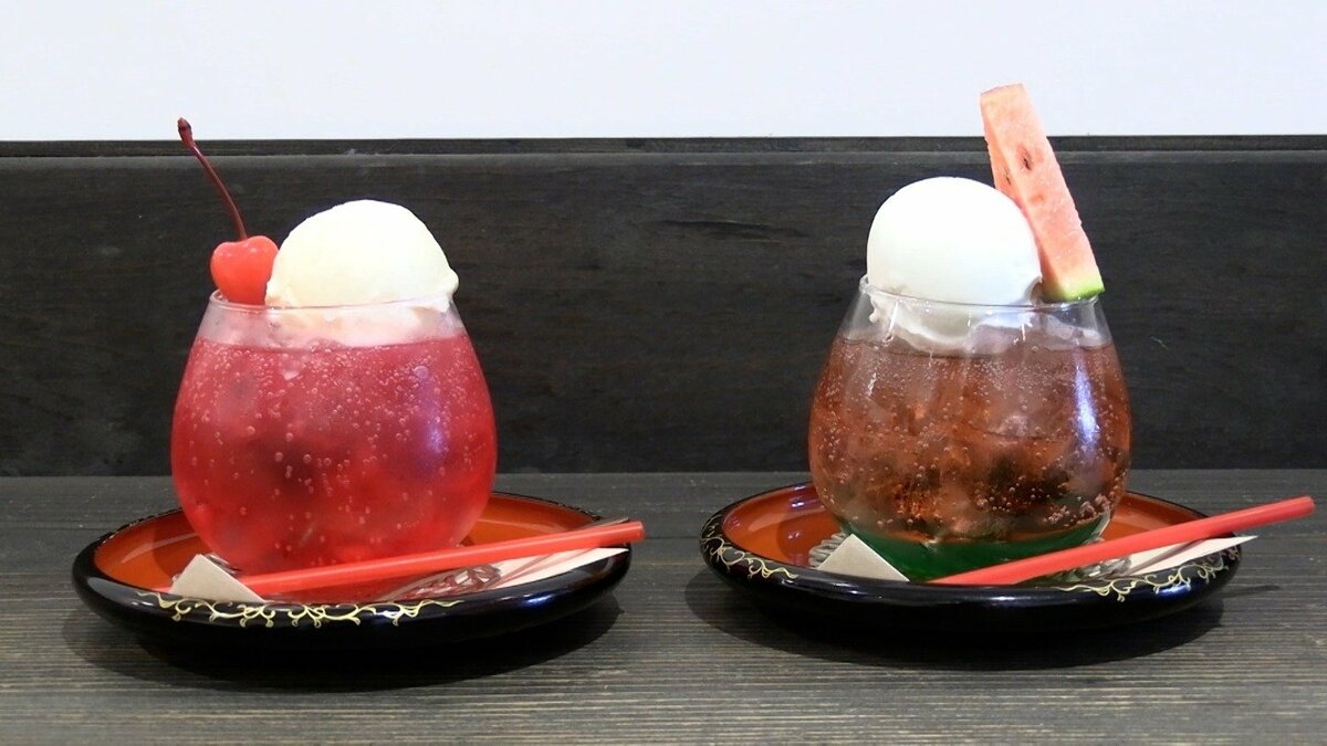宿場町・矢掛町の34店舗でオリジナルのクリームソーダを楽しんで