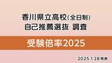 【全校掲載】香川県立高校入試 2025年(令和7年)度「自己推薦選抜(最終調査)」倍率発表 坂出(普通)3.82倍 高松西(普通)2.92倍 善通寺第一(普通)2.80倍 観音寺第一(普通・理数)2.90倍【2025年1月28日発表】|TBS NEWS DIG