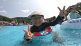 水温は16度…湧水引き込む“ひんやり”河川プール ウォータースライダーに子どもたちが歓声 | 大分のニュース|OBS NEWS|大分放送