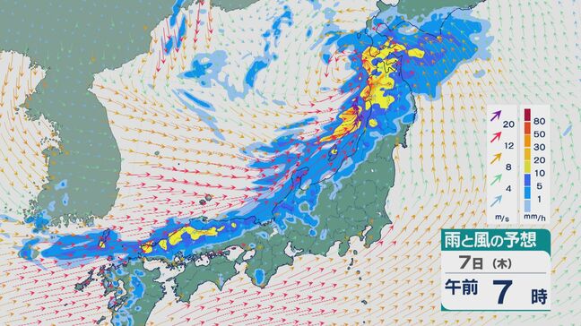 【大雨情報】立秋に入り「秋雨前線」が雨もたらす 7日(木)にかけて北陸など日本海側では大雨のおそれ 雨と風シミュレーション|TBS NEWS DIG