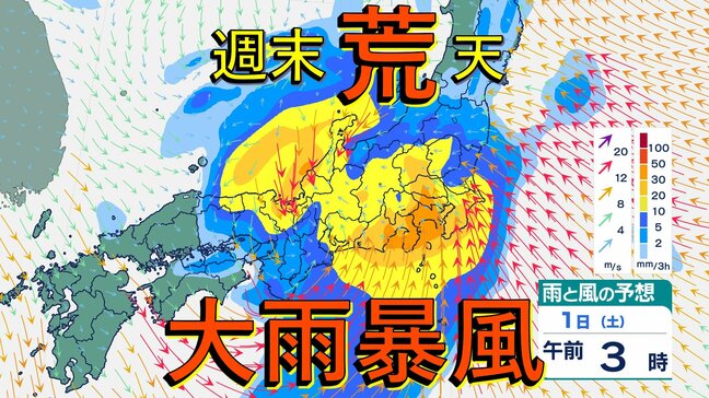 週末は各地で警報級の大雨の恐れ　爆弾低気圧が本州を通過する見込み　台風並みの暴風にも注意　　【雨風シミュレーション】|TBS NEWS DIG