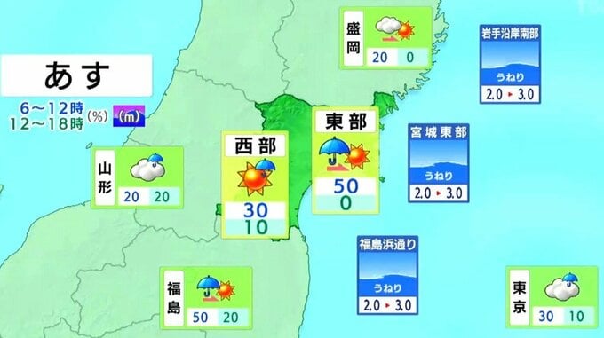 【16日宮城の天気】昼前まで雨、午後からは次第に晴れる予報　tbc気象台（15日午後4時現在）|TBS NEWS DIG