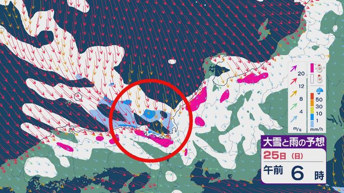 【大雪情報】25日(日)は“JPCZ”による雪雲が北陸を南下 石川県や福井県などで雪の降り方激しく「警報級の大雪」のおそれ 積み重なる雪に注意・警戒を 雪と風シミュレーション|TBS NEWS DIG