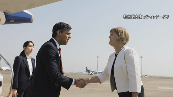 G7広島サミット前にイギリス・スナク首相が東京に到着|TBS NEWS DIG