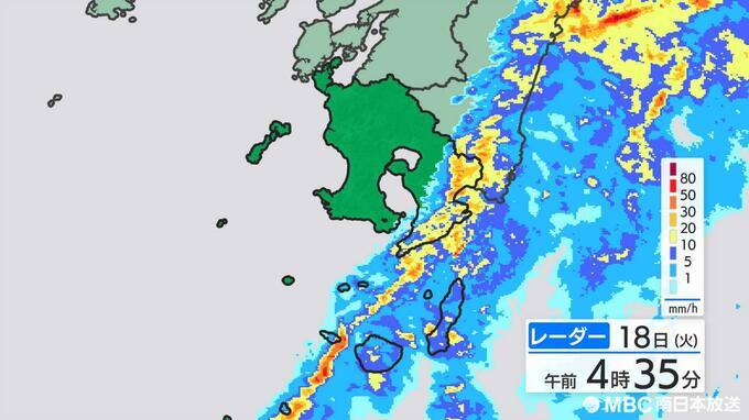霧島市や鹿児島市で激しい雨　18日午前にかけて線状降水帯発生のおそれ　（18日午前4時）　|　鹿児島のニュース｜MBC NEWS｜南日本放送