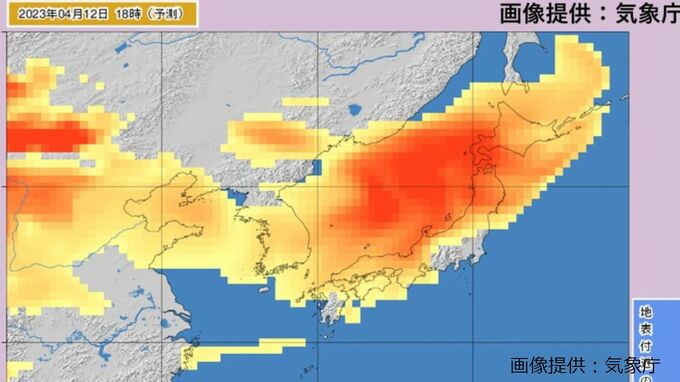 【黄砂・3時間おき予測図】まだまだ続く黄砂　西日本から北日本の広い範囲で飛来中　いったいいつまで？|TBS NEWS DIG