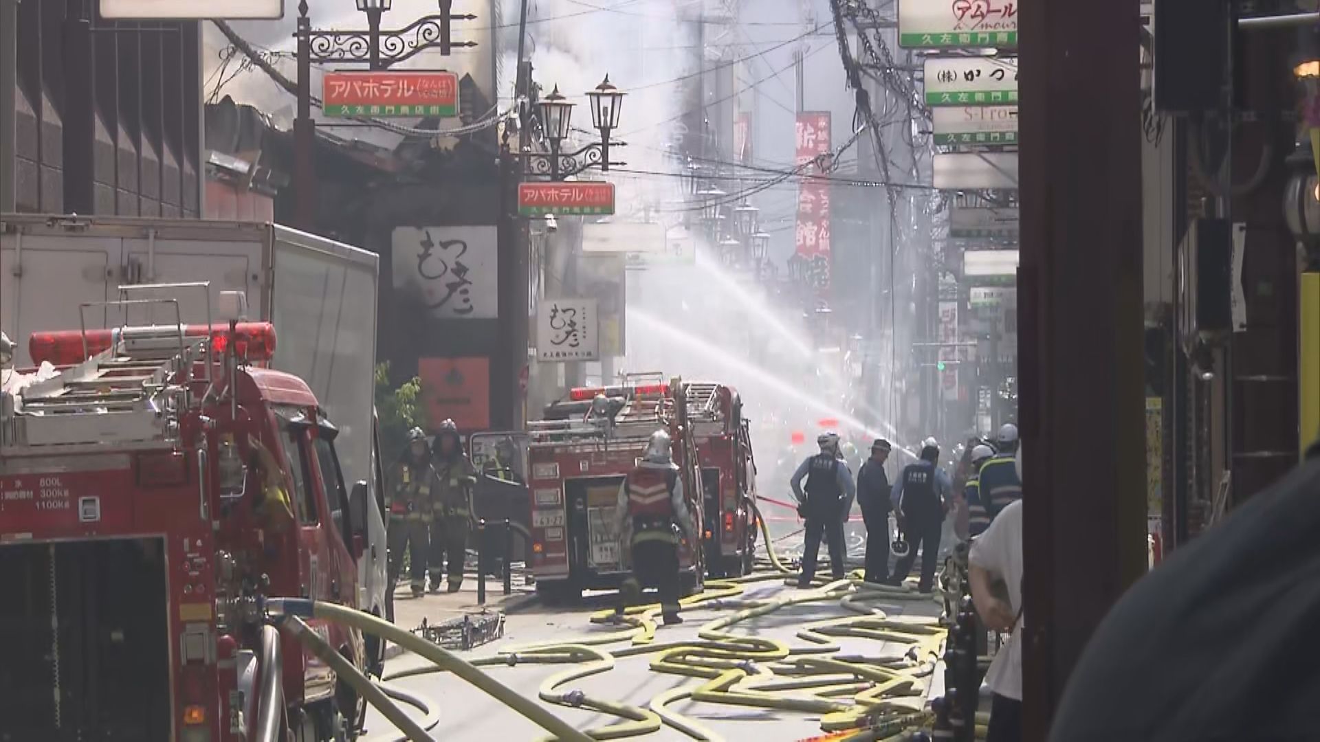 【速報】大阪・道頓堀近くの飲食店入る建物で火事　４棟に延焼中　けが人・逃げ遅れ人は確認されず|TBS NEWS DIG