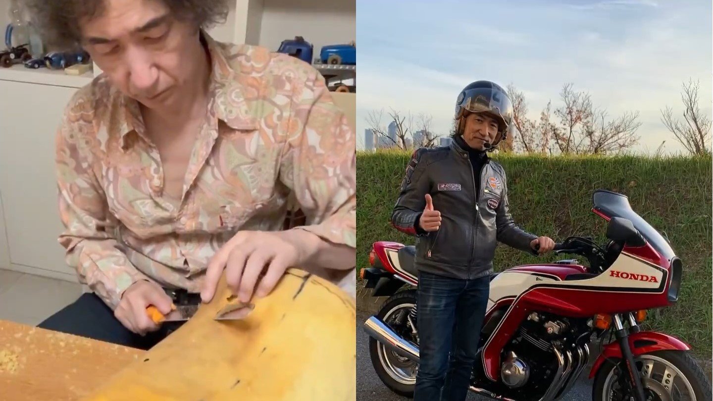 東儀秀樹 】愛車バイク「CB750F」のシートを “DIYであんこ抜き” 跨いで
