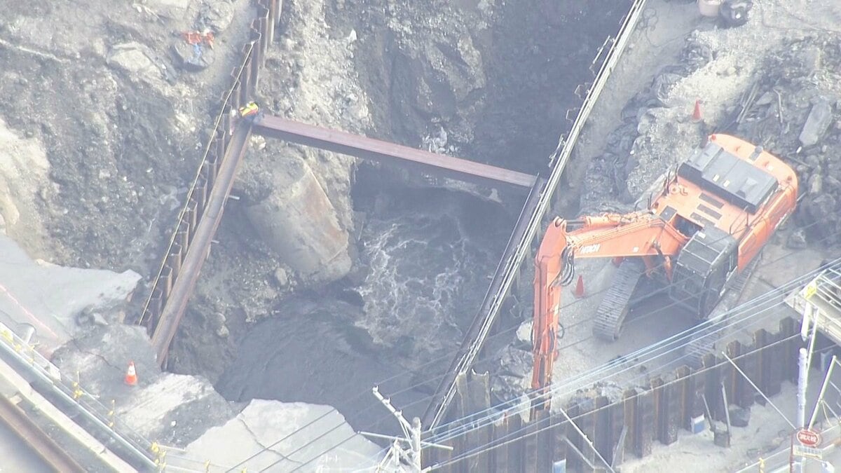 埼玉県八潮市の道路陥没事故 国や県など34機関が情報共有で事故